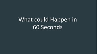 What could Happen in
60 Seconds
 