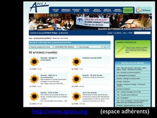 http://www.apses.org

(espace adhérents)

 
