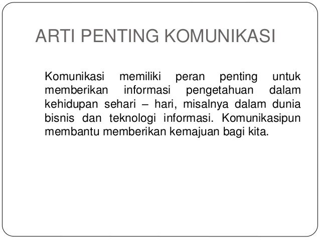 Teori Organisasi Umum 2 - Komunikasi & Implikasi 