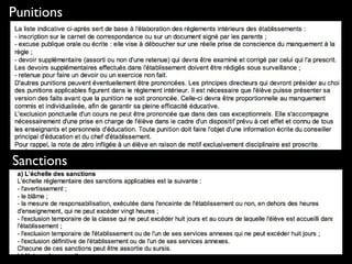 Punitions
Sanctions
 