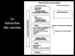 La
hiérarchie
des normes
 