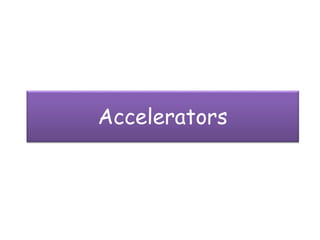 Accelerators
 