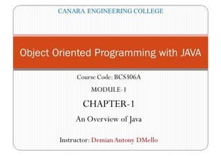 Object Oriented Programming with JAVA | PPT