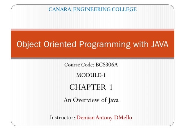 Object Oriented Programming with JAVA | PDF | Programming Languages ...