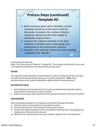 Process Steps Template.doc M1-Designing-SLOs-13NOV13 | PDF