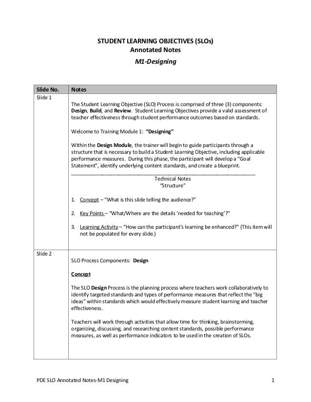 M1 Designing Trainer Notes