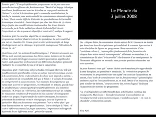 Le Monde du
3 juillet 2008
 