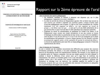 Rapport sur la 2ème épreuve de l’oral
 