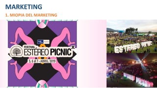 MARKETING
1. MIOPIA DEL MARKETING
 