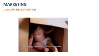 MARKETING
1. MIOPIA DEL MARKETING
 