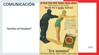 COMUNICACIÓN
1930
COMUNICACIÓN
1930
“torches of freedom”
 