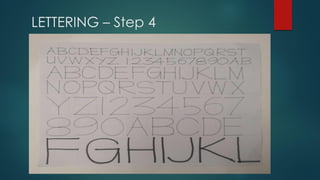Intermediate Lettering Topic Lines and Lettering - Topic 1 for the course | PDF