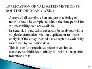 M10 bioanalytical method validation | PPTX
