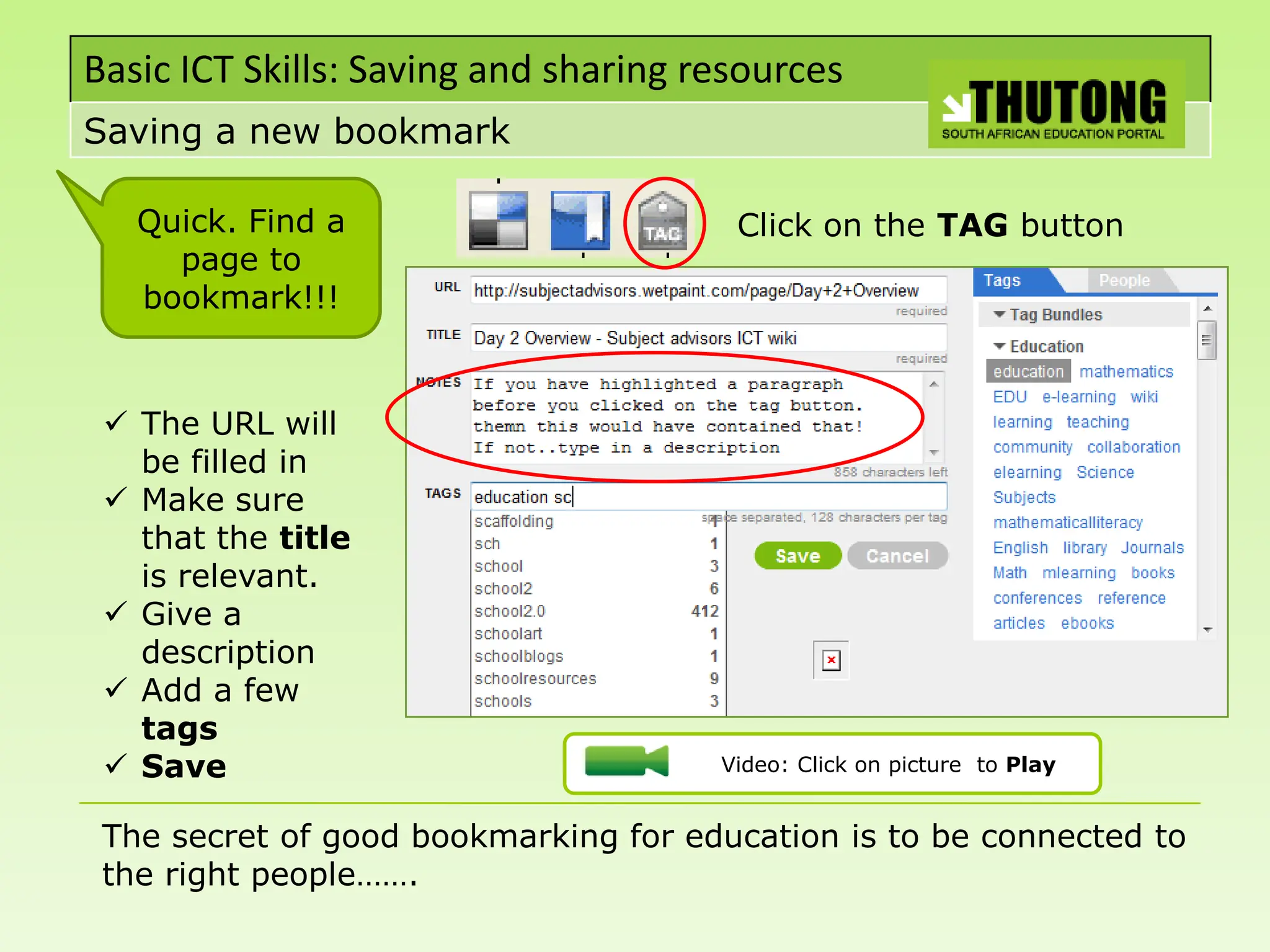 Social Bookmarking: Delicious tutorial