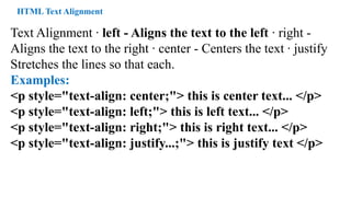Htmlunit M10-HTML Unit 1 - 3.pptx hyper text markuplanguage | PPTX