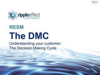 RESM The DMC Understanding your customer:  The Decision Making Cycle M201 