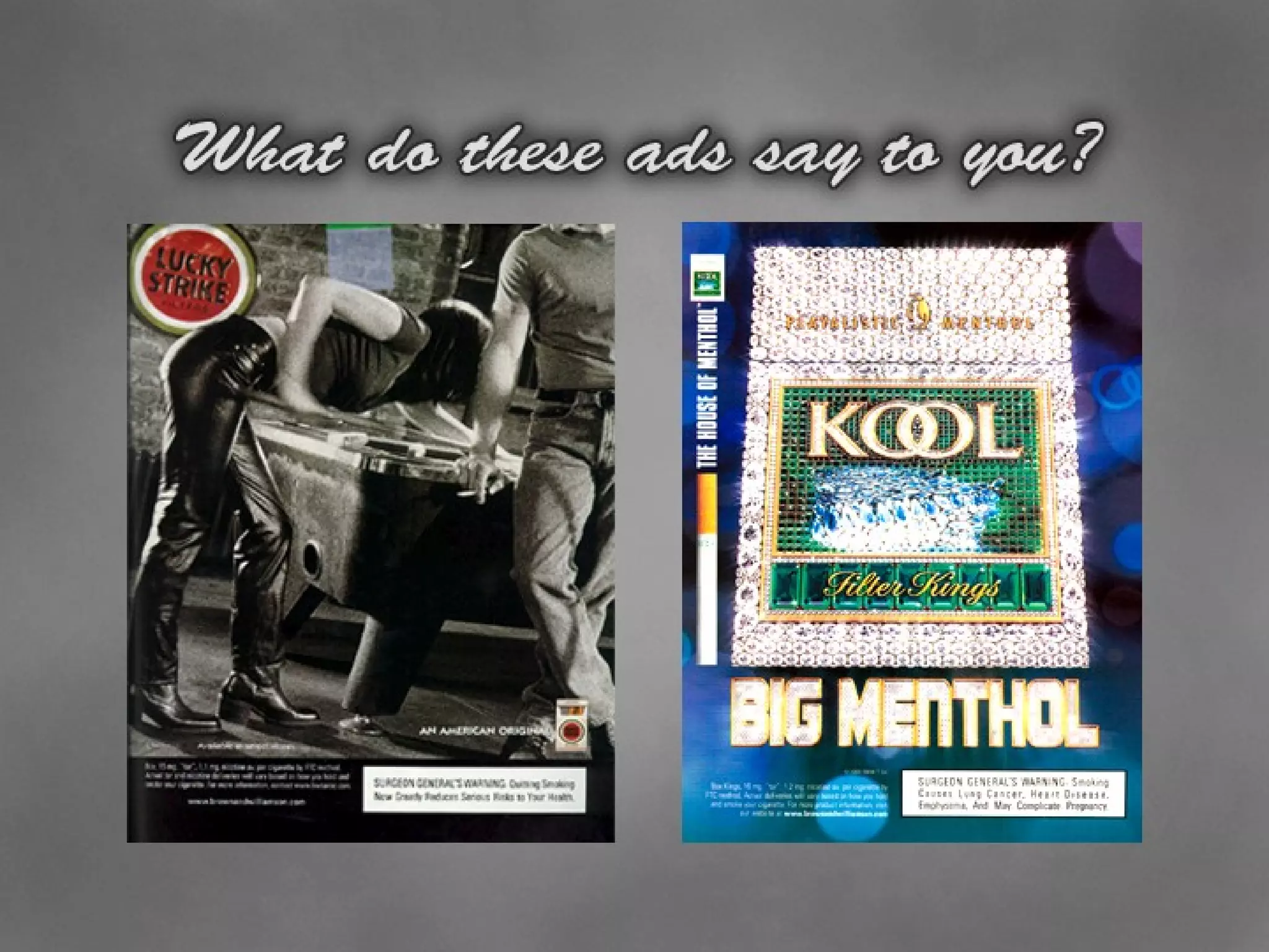 Ads, and Ad breakdown Think of ways to make it interactive and fun. 