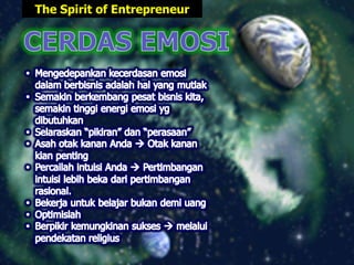 The Spirit of Entrepreneur
 