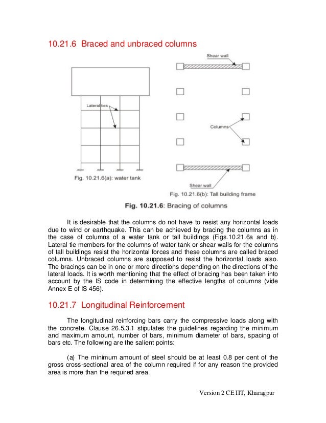 braced and unbraced columns pdf