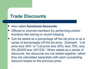 Functional Discount Example M10 L6 Calculating Selling Price | PPT