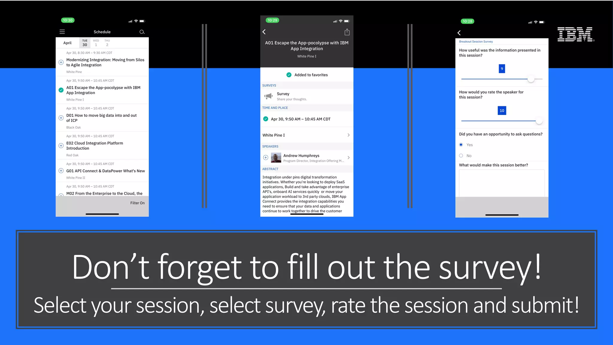 Integration Technical Conference 2019 31
Don’t forget to fill out the survey!
Selectyoursession,selectsurvey,ratethesessionandsubmit!
 