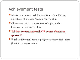 Types of test and testing | PPT