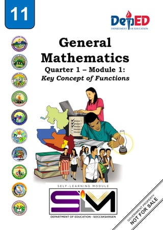 11
General
Mathematics
Quarter 1 – Module 1:
Key Concept of Functions
 