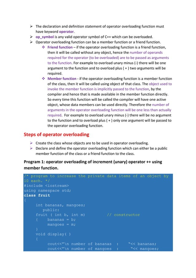 M11 operator overloading and type conversion | PDF