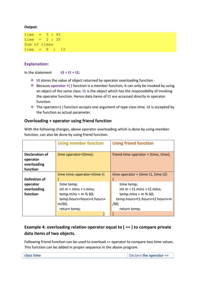 M11 operator overloading and type conversion | PDF