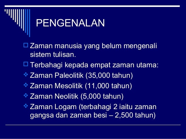 M1 1 Zaman Pra Sejarah