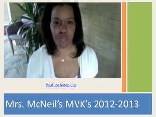 YouTube Video Clip

Mrs. McNeil’s MVK’s 2012-2013

 