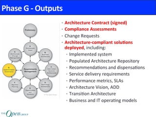 TOGAF Classroom Series - M13 adm phases (g - h) | PDF