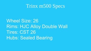 Trinx M136 vs Trinx M500 PPT