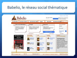 Babelio, le réseau social thématique 