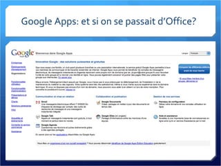 Google Apps: et si on se passait d’Office? 