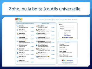 Zoho, ou la boite à outils universelle 