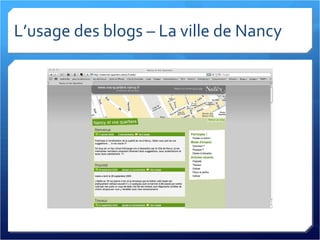 L’usage des blogs – La ville de Nancy 