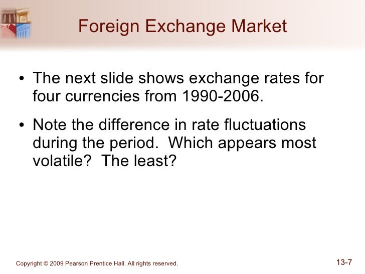 The foreign exchange market is