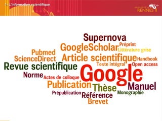 4
1- L'information scientifique1- L'information scientifique
 