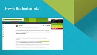 How to find broken links
 