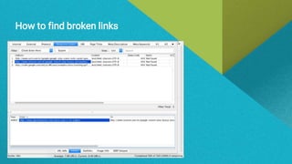 How to find broken links
 