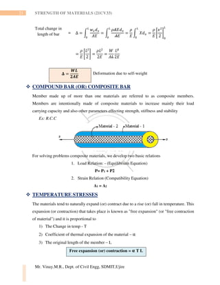 SIMPLE STRESS AND STRAIN | PDF
