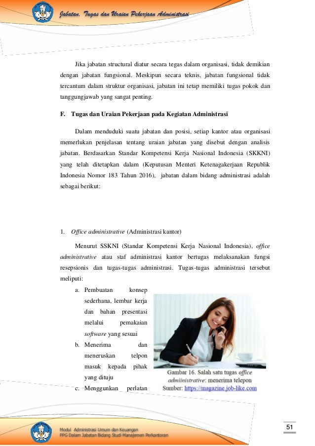 M1 Kb2 Jabatan Tugas Dan Uraian Pekerjaan Adm