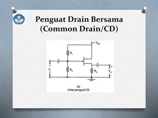 Penguat Drain Bersama
(Common Drain/CD)
 
