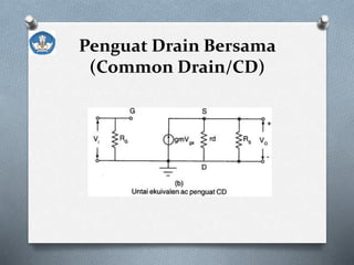Penguat Drain Bersama
(Common Drain/CD)
 