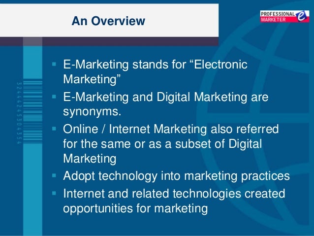 Professional EMarketer M1L1P1 What Is E Marketing 
