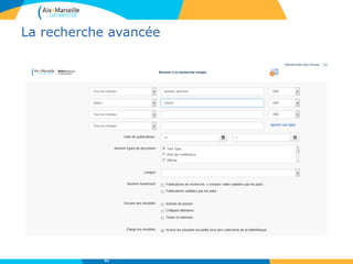 La recherche avancée
64
 