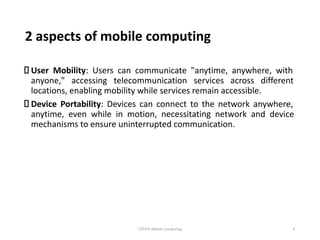 M1 MC.pptx Introduction to mobile computing | PDF