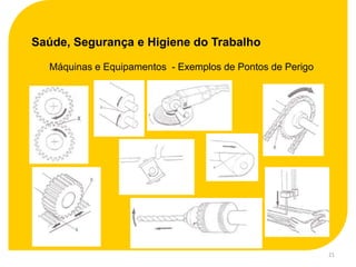Saúde, Segurança e Higiene do Trabalho

  Máquinas e Equipamentos - Exemplos de Pontos de Perigo




                                                           21
 