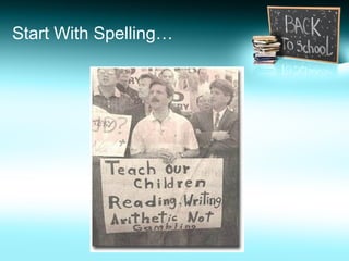 Start With Spelling…
 